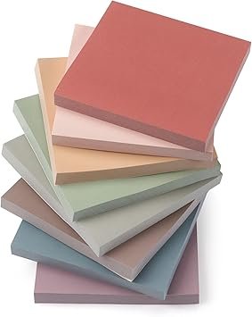 61MR19Jgi9L._AC_SY355_.jpg Sticky Notes 3x3 Self-Stick Notes Pads with 8 Morandi Colors, Easy to Post for Office, School, Home, 8 Pads/Pack, 80 Sheets/Pad