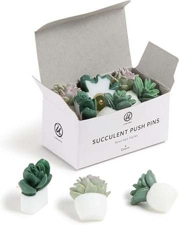 61mapcHBR0L._AC_SY450_.jpg U Brands Succulent Push Pins Set, Office Supplies, Three Assorted Styles, 9 Count