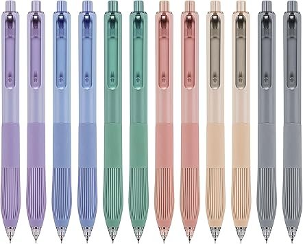 71sdCIMfLL._AC_SY355_.jpg Linbsunne Gel Pens Black Ink Pens for Office 0.5mm Fine Point Pens Smooth Writing Retractable Work Pen (12-count)