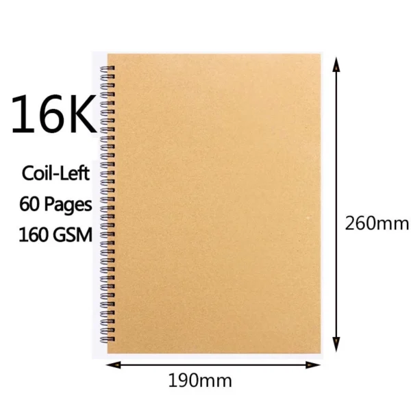 7e568bfe1983ca4130fe1e64b71cfe36 Professional sketchbook Thick paper 160 GSM Spiral notebook
