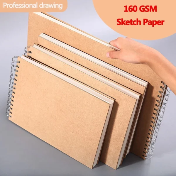 9063d58bd04282d69a5b028089301cf5 Professional sketchbook Thick paper 160 GSM Spiral notebook